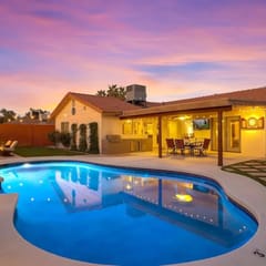 Private Pool, Hot Tub & Fire Pit Backyard