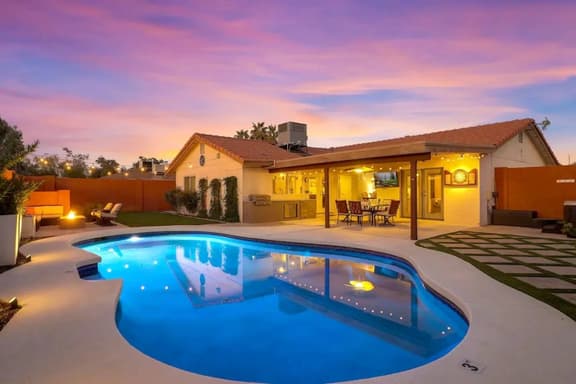 Private Pool, Hot Tub & Fire Pit Backyard